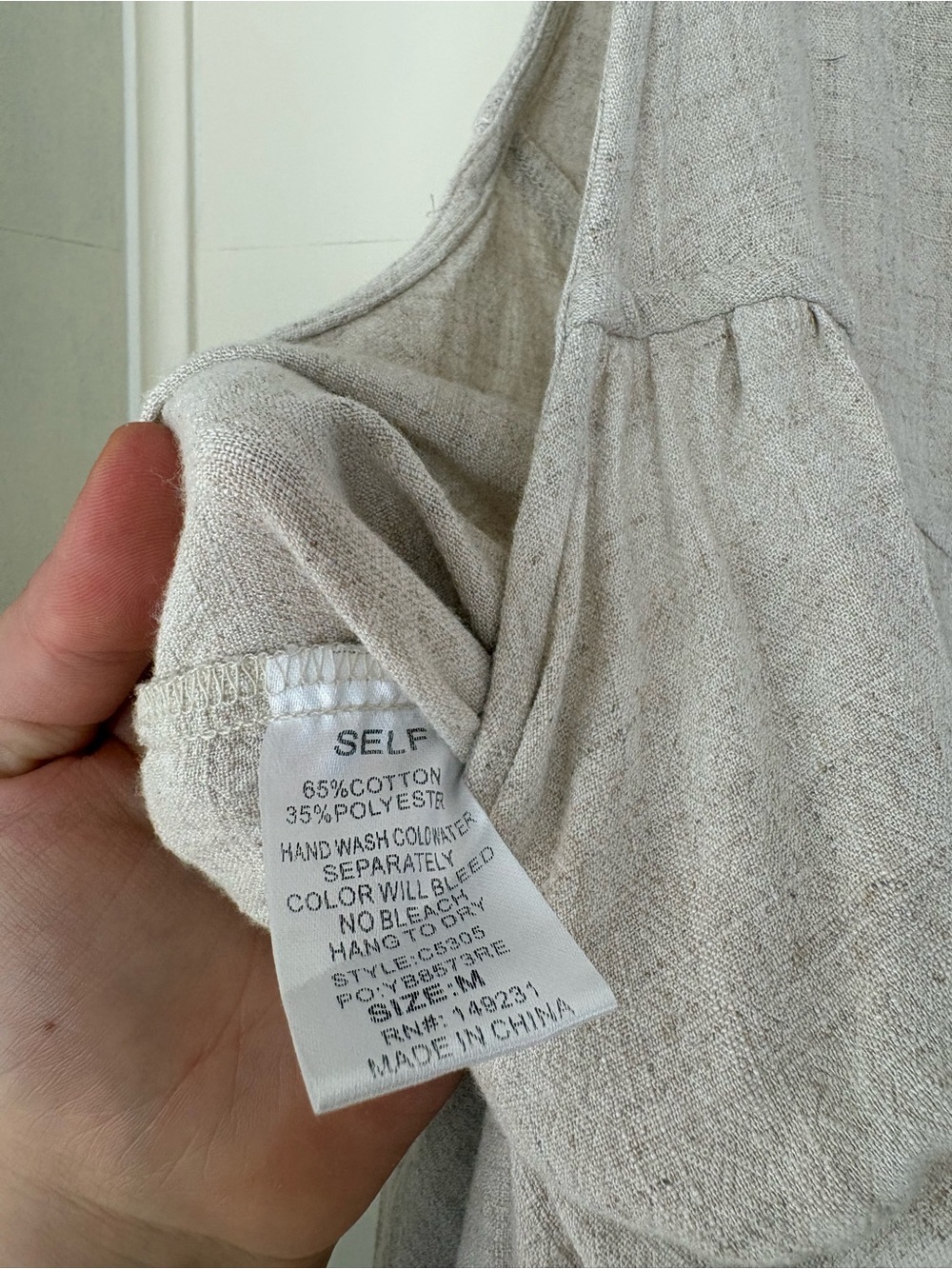 Kori Natural Beige Wide-Leg Linen-Blend Jumpsuit - Picture 8 of 8